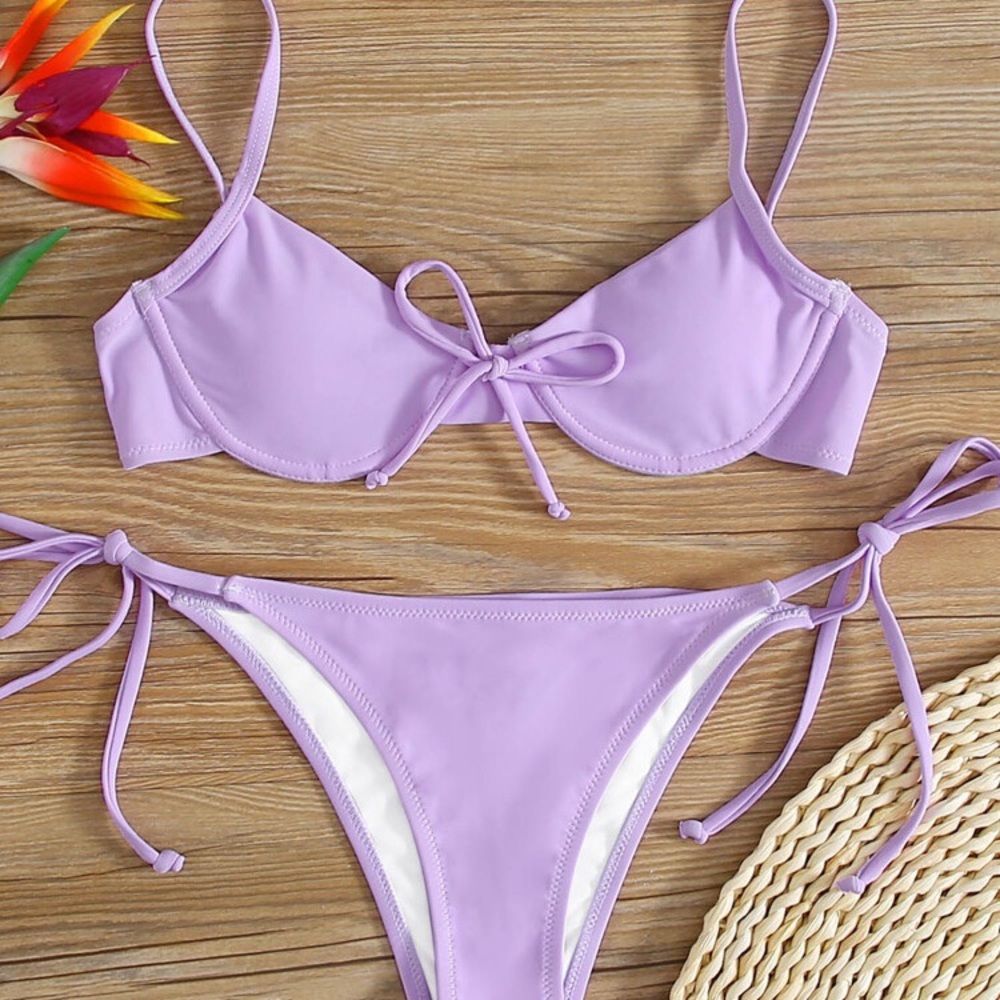 Shein Purple Underwire Swimsuit